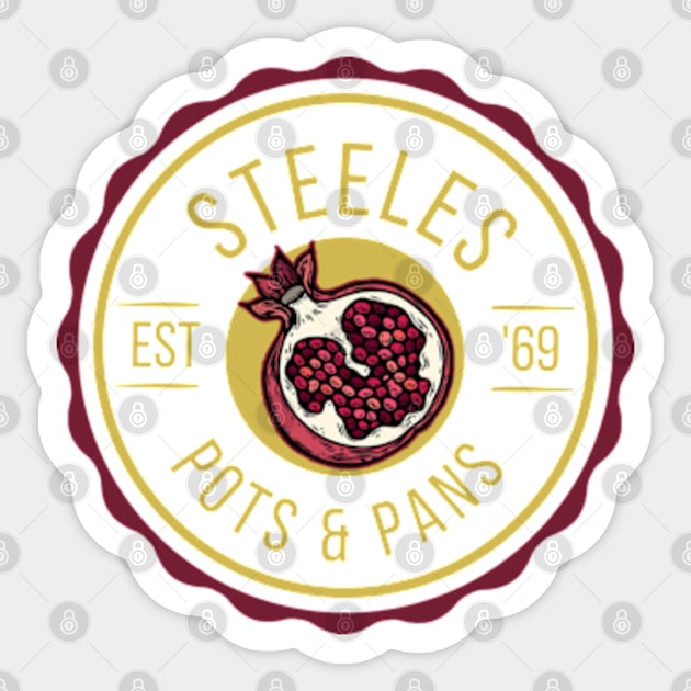 STEELES POTS AND PANS, Pomegranate Sticker by DarkStile